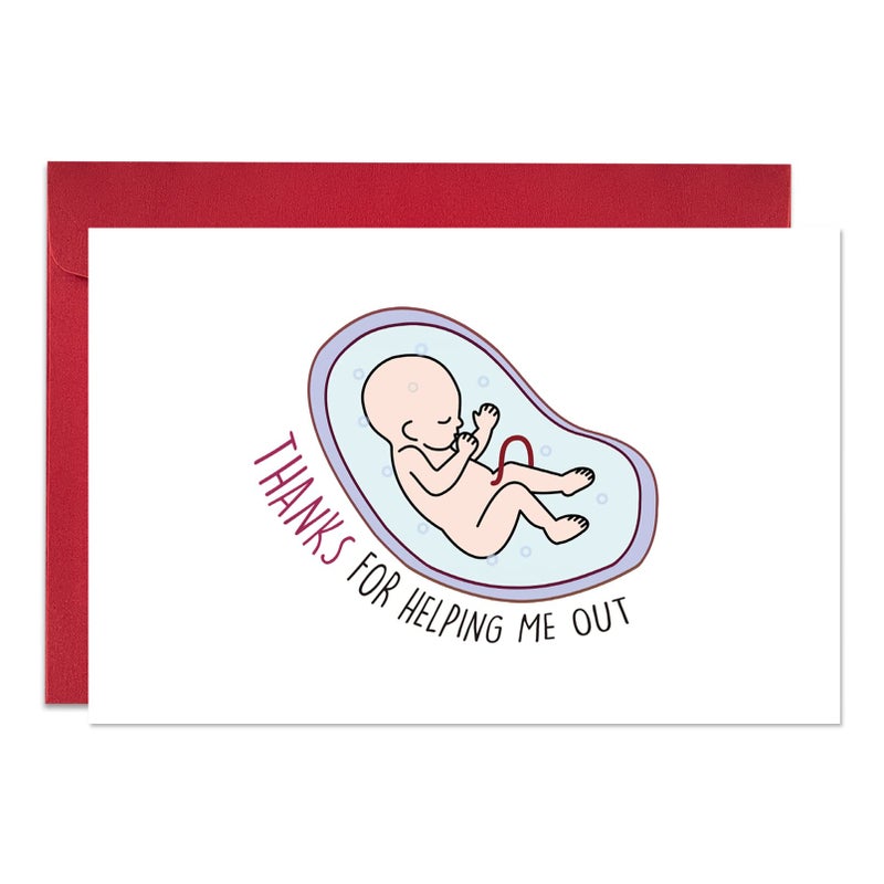 Ogeby Cute Thank You Card for Midwife Doula OBGYN, Labor and Delivery Nurse Doctor Appreciation Card, Thanks for Helping Me Out - Image 1